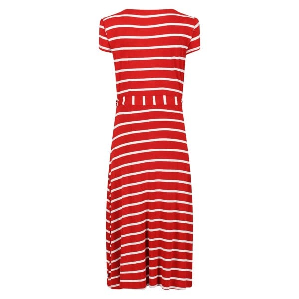 Regatta Women's Maisyn Stripe Shirt Dress - True Red/White