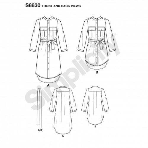 Simplicity Sewing Pattern 8830, Dresses for Women, H5 (6-8-10-12-14) - Intermediate