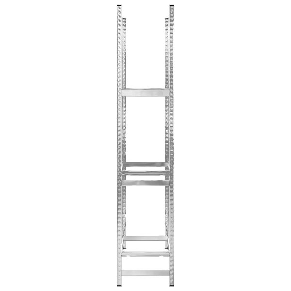 Berkfield 3-Layer Tire Racks 4 pcs Silver 110x40x200 cm Steel