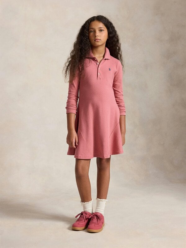 Ralph Lauren Kids Ralph Lauren Girls Logo Polo Dress in Pink
