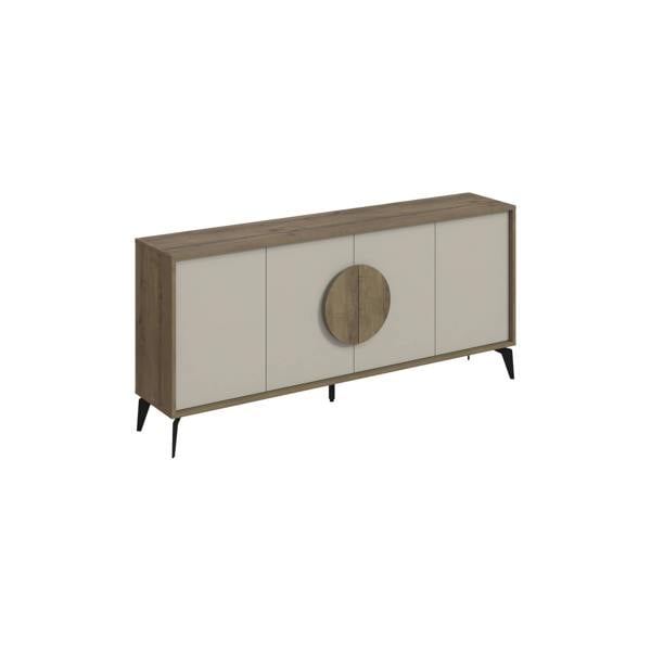 Decortie Gora Particleboard 4 Door Sideboard with Metal Legs (W) 180cm