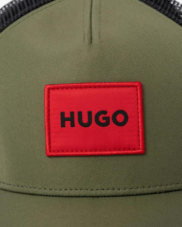 HUGO Kody Mens Logo Patch Cap - Open Green 388