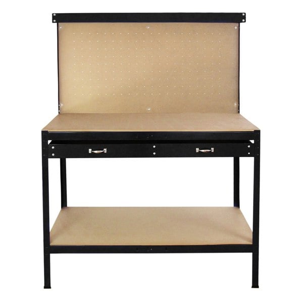 Monstershop Workbench with Pegboard and Drawer - Black