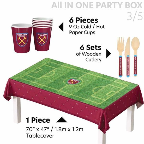 Unbranded West Ham United FC All in One Party Box Set, Kitchen Accessories, Sports, Gift