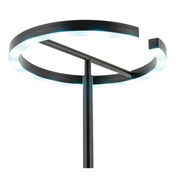 RGB and CCT Modern LED Halo Ring Black Floor Lamp with Remote Control Image 8