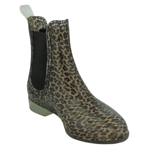 Spot On Girls Spot On Leopard Print Ankle Welly X1263#G