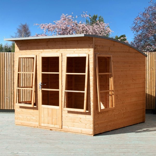Shire Orchid 8x8G Summerhouse with curved roof - Best Shed