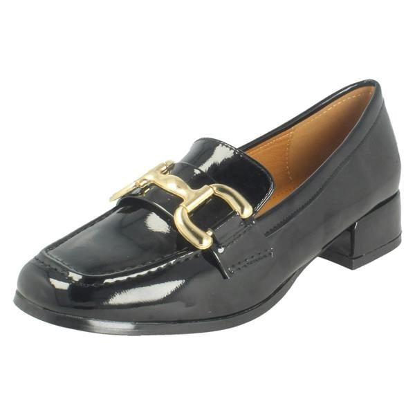 Spot On Ladies Spot On Loafers Low Heeled Shoes F90156