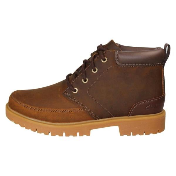 Clarks Mens Clarks Leather Lace Up Ankle Boots Rossdale Mid
