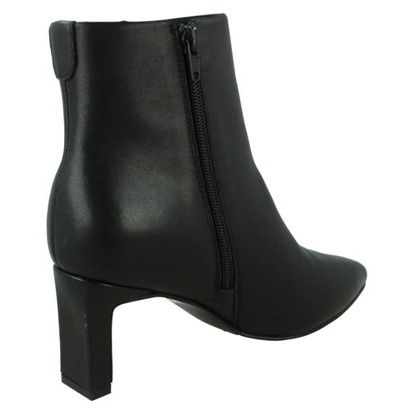 Spot On Ladies Spot On High Heel Leather Ankle Boots with Pointed Toe Inside Zip F51213