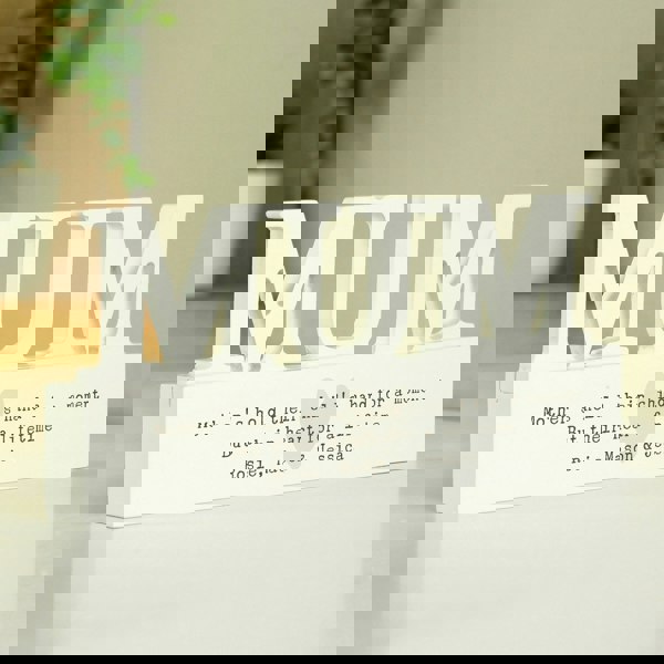 Personalised Memento Company Personalised Free Text Heart Wooden Mum Ornament plaque