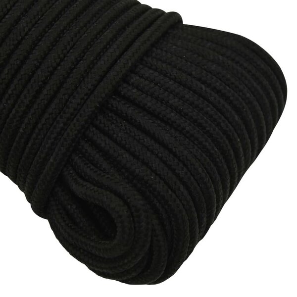 Berkfield Work Rope Black 4 mm 25 m Polyester