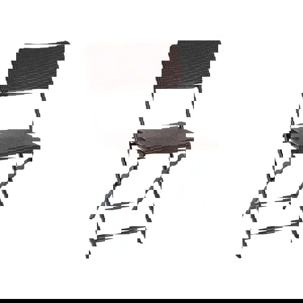 Set of 2 Outdoor Rattan Plastic Folding Chairs for Parties Events and More Garden Dining Sets Living and Home