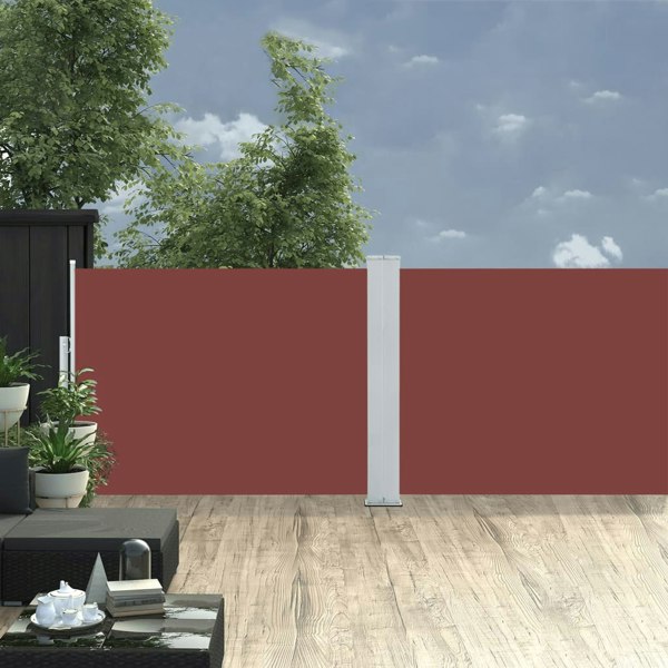 Berkfield Retractable Side Awning Brown 120x1000 cm