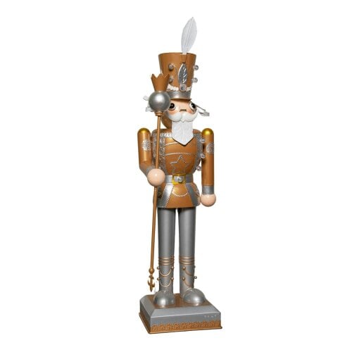 Samuel Alexander 80cm Battery Operated Light up Christmas Gold Nutcracker with LEDs