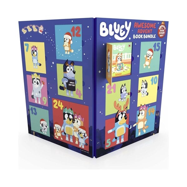 Bluey: Awesome Advent Book Bundle: An Advent Calendar - Includes 12 stories and 12 colouring books, so every day is an adventure with Bluey