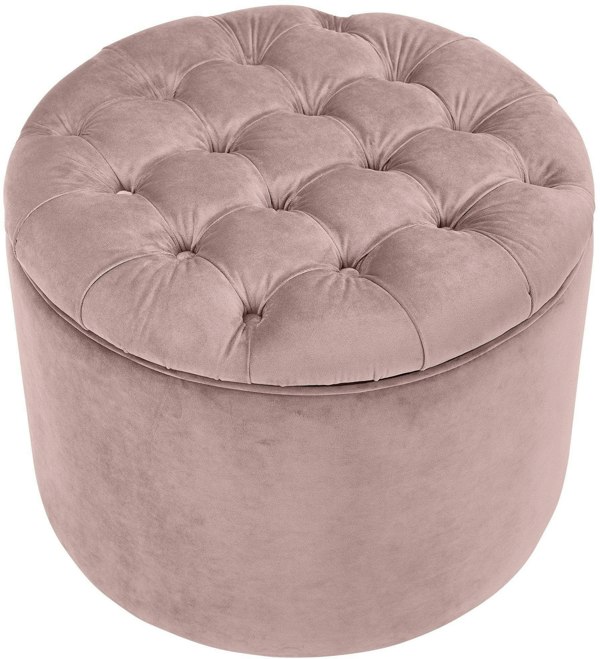 Furniture Edit Queen Mauve Velvet Storage Ottoman