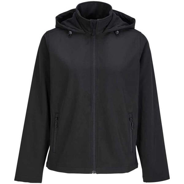 SOLS Womens/Ladies Race Hooded Soft Shell Jacket - Black - 