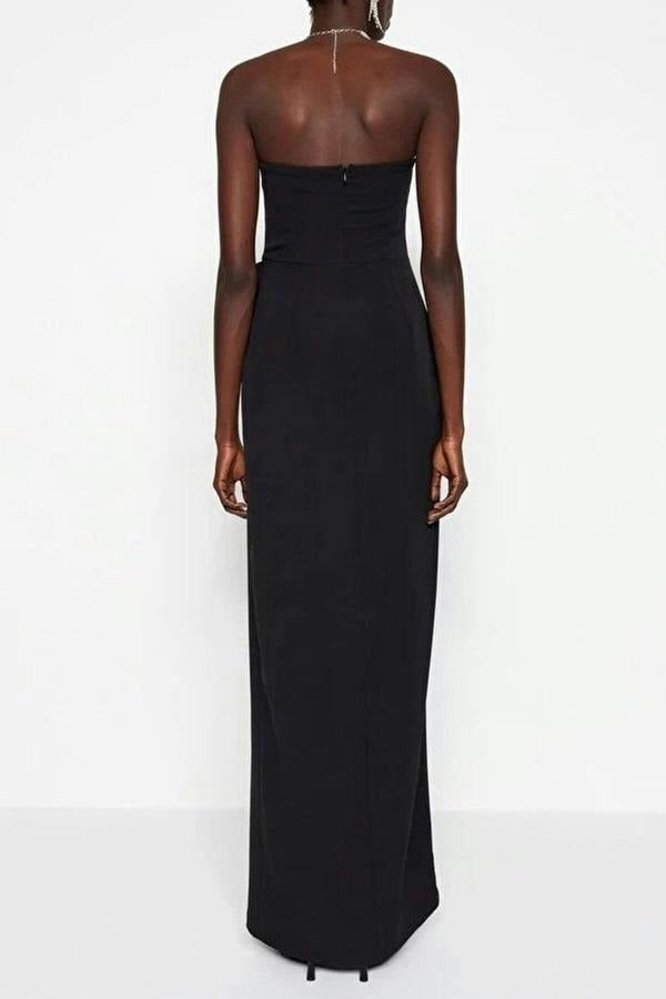 WOVCOR Woven Long Evening Dress