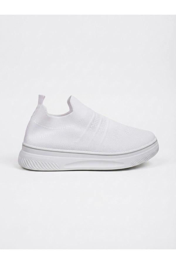 Grace Knit Slip On Trainers - White