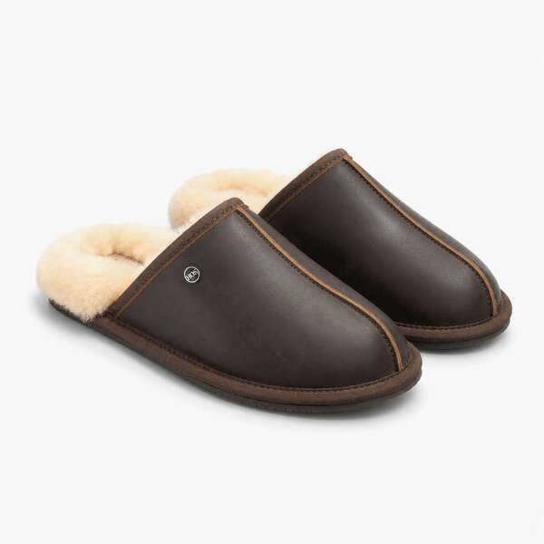 HOS Sheepskin EDWIN Mules   in  Brown