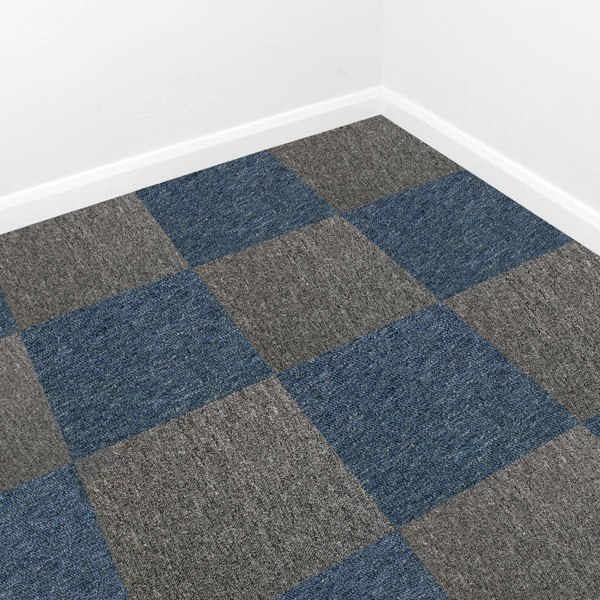 40 x Carpet Tiles 10m2 - Storm Blue & Anthracite