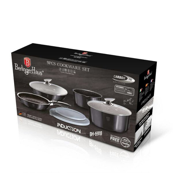 Berlinger Haus 9-Piece Cookware Set | Carbon Pro Edition