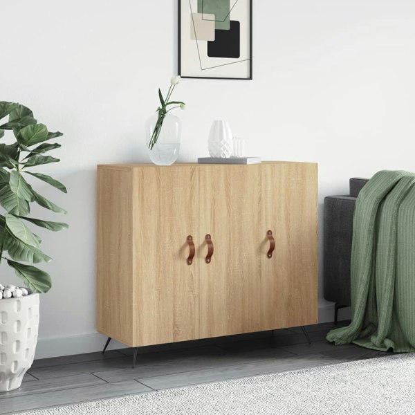 Berkfield Sideboard Sonoma Oak 90x34x80 cm Engineered Wood