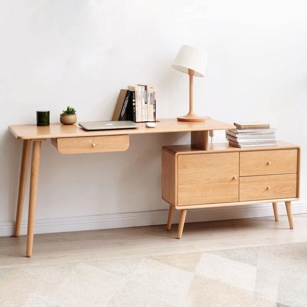 Guillermo Corner Office Desk, Extendable-Weilai Concept-Weilai Concept