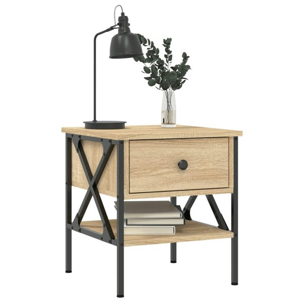Berkfield Bedside Table Sonoma Oak 40x42x45 cm Engineered Wood