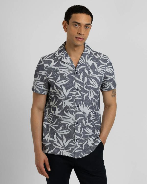 Steel & Jelly Oval - Leaf Jacquard Short Sleeve Shirt