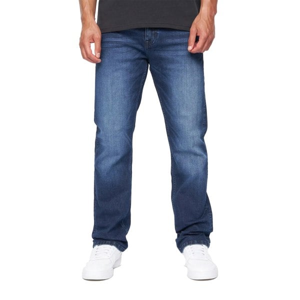 Duck and Cover Mens Straight Leg Jeans - Dark Wash