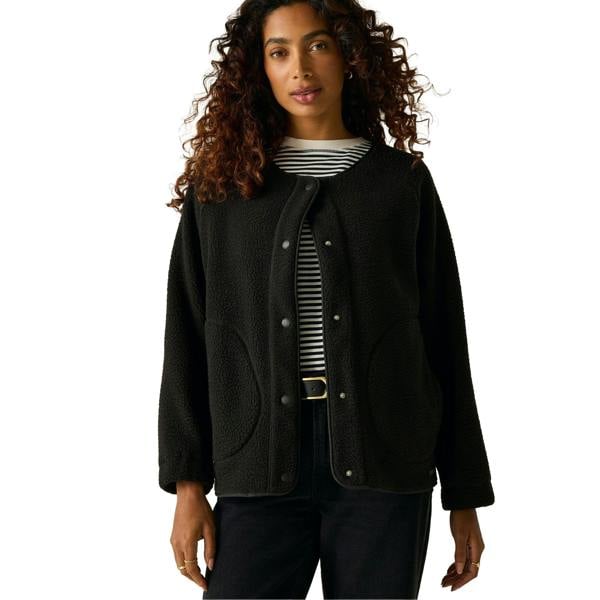 Regatta Womens/Ladies Lea Borg Snap-Front Fleece - Black - 