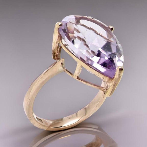 Vintage Tom A handmade Amethyst dress ring