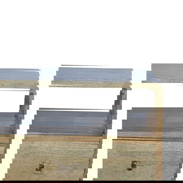 Artisan Furniture Solid Wood Curved Oak-ish Media Unit