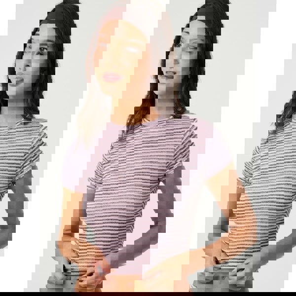 Pink Vanilla Jersey Stripe Top