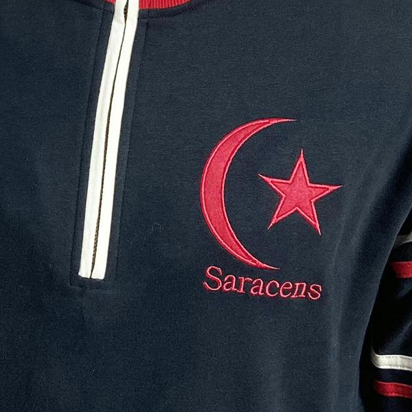 Saracens-Rugby-Club-Sweatshirt-Zipper-1992-Crest