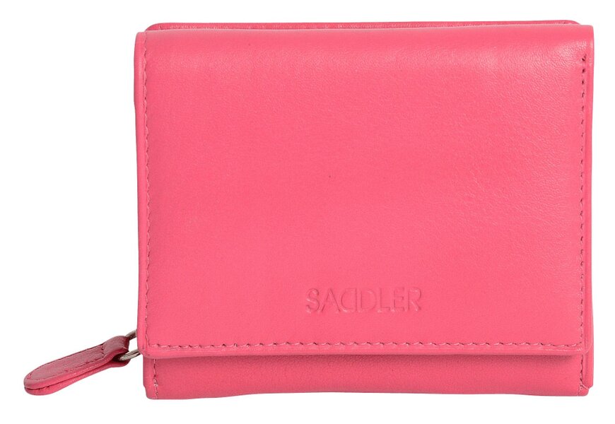 SADDLER CARLA Handmade Leather Compact Trifold Purse – RFID Protected | 5 Card Slots, ID Window & Zipped Coin Pocket | Gift Boxed