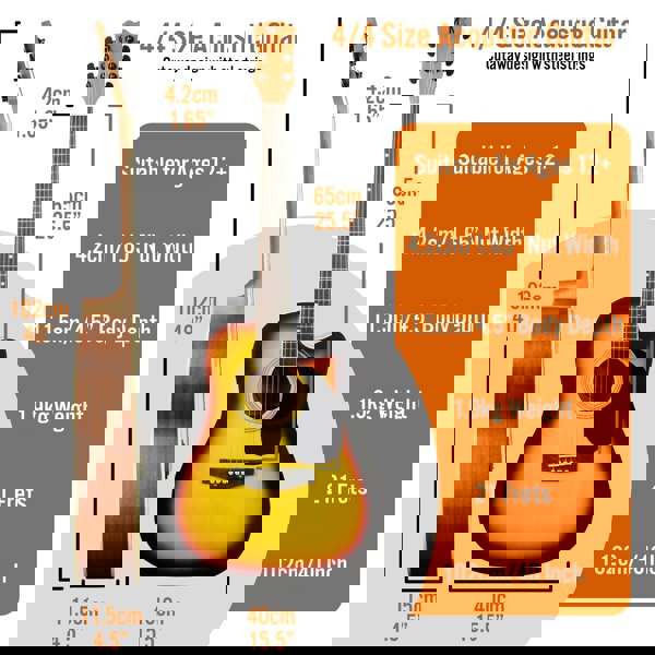 MX Cutaway Acoustic Guitar Pack#Colour_Sunburst