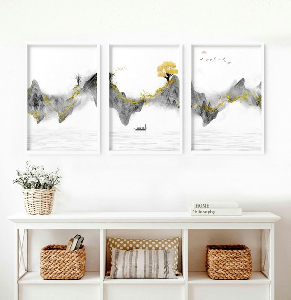 Japanese art prints | set of 3 framed wall art