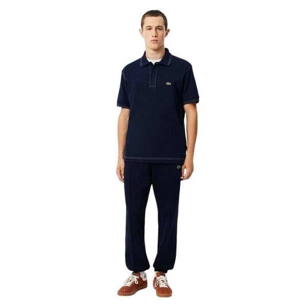 Lacoste Mens Organic Cotton Regular Sweatpants - Navy - 