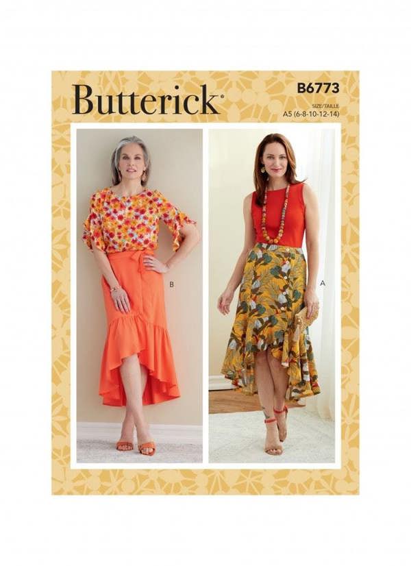 Butterick Sewing Pattern 6773, Skirts for Women, A5 (6-8-10-12-14) - Easy