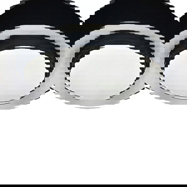 Milagro Naomi Stylish 38CM Black LED 24W(122W) Ceiling Lamp With Included Remote To Achieve Perfect Brightness And Temperature