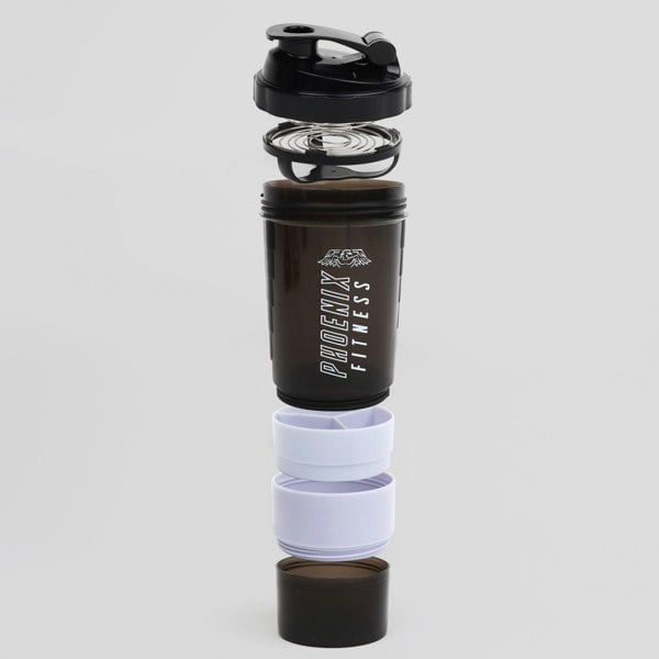Phoenix Fitness Slate Compartment Protein Shaker