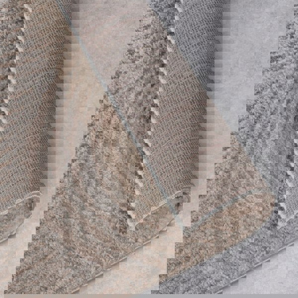 High Pile Beige Rug Chappe – Soft Geometric