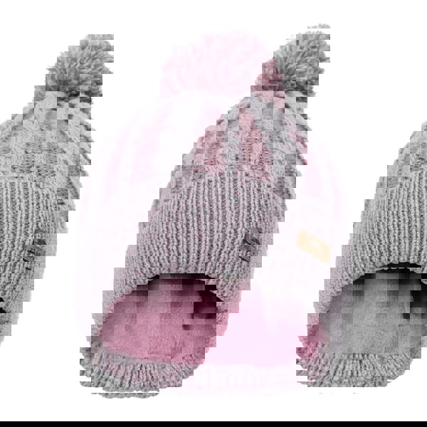 Trespass Womens/Ladies Elle Leather Badge Beanie - Rose Tone - 