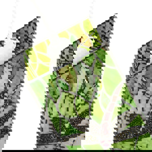 Green Stained Glass Dragonfly Rectangular Tiffany Pendant Light Shade Image 4