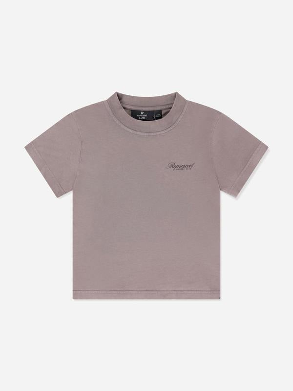 REPRESENT Kids Mini Owners Club Script T-Shirt in Brown