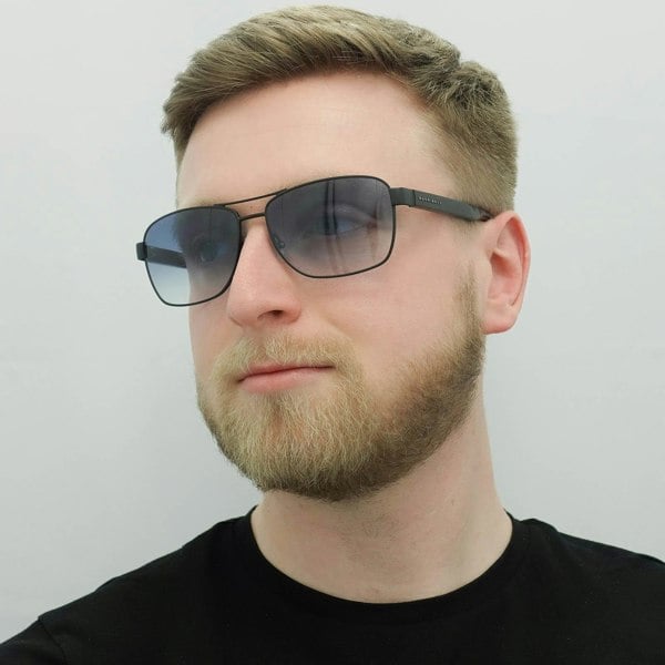 Hugo Boss Sunglasses BOSS 1240/S 003/08 Matte Black Blue Gradient