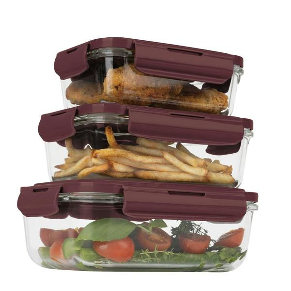 3-Piece Glass Food Container Set,Berlinger Haus BH8790